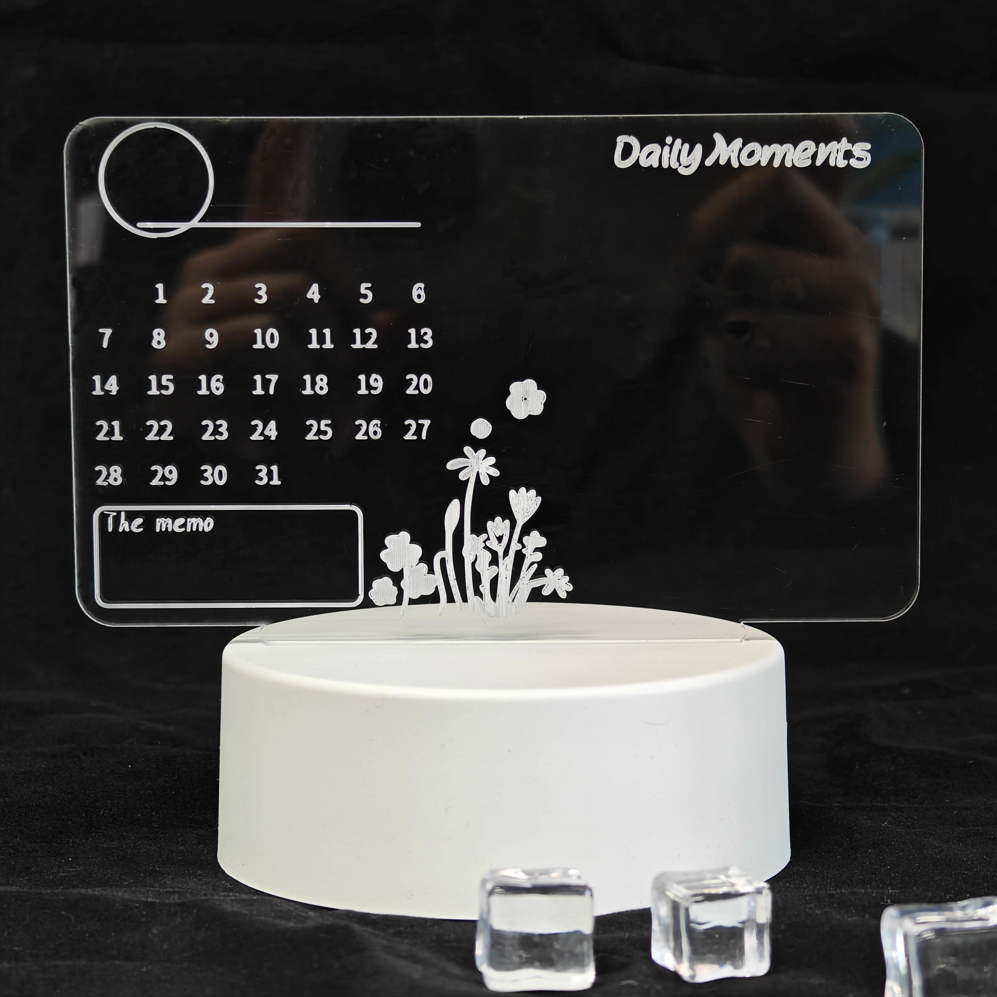 Acrylic LED Night Light with Custom Engraving – Creative Message, Calendar & Decoration Lamp