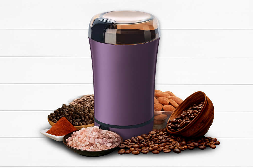 Mini Electric Coffee Grinder Multifunctional Grinder for Coffee Beans, Nuts, Spices & Grains