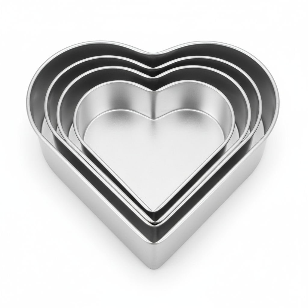 Heart & Khula Aluminum Cake Mold Set  Premium Non-Stick Baking Pan for Cakes, Cheesecakes, and Desserts