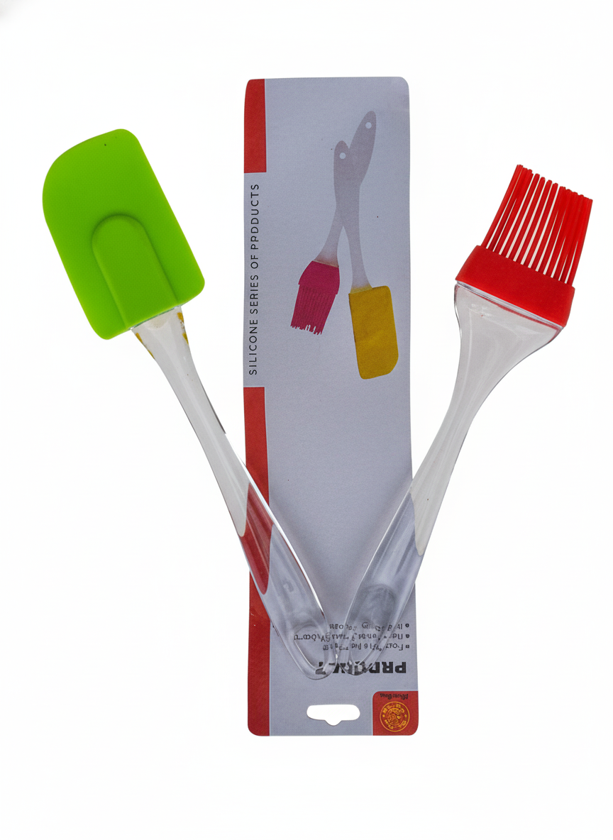 Silicone Spatula and Brush Set – Heat Resistant Baking & Cooking Tools for Cake