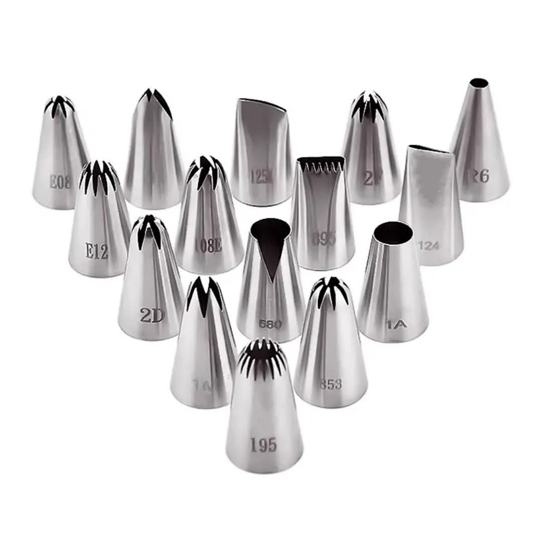 Stainless Steel Cake Decorating Nozzle – Flower & Drop Flower Piping Tip