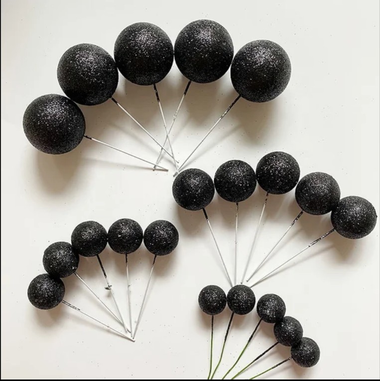 Black Glitter Decoration Ball