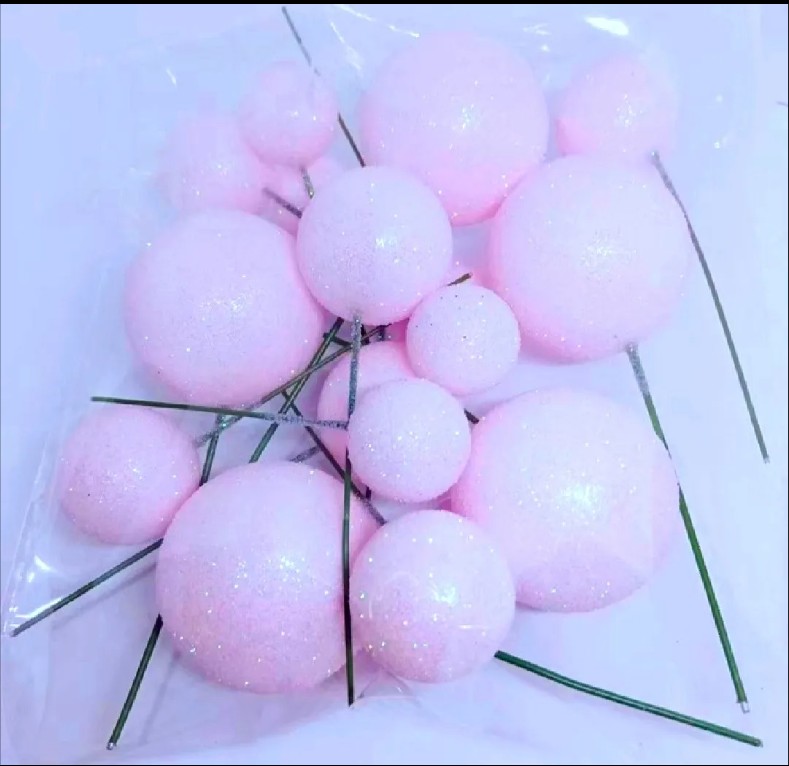 Pastel Pink Glitter Decoration Ball