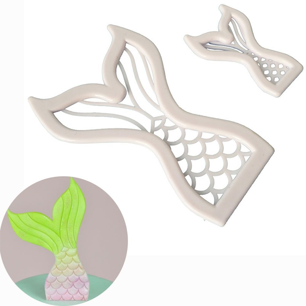 2 Pcs Mermaid Tail Fondant Cutter Set – Cake & Cupcake Decorating Mold