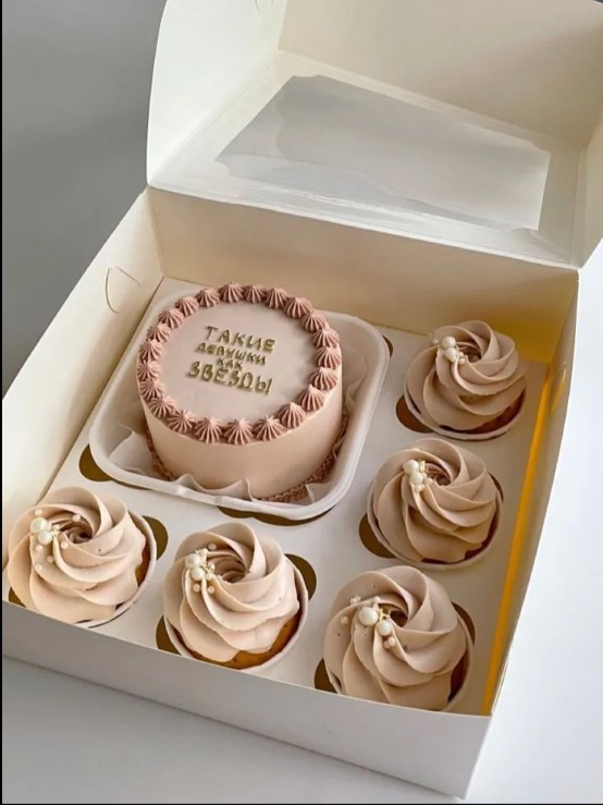 Bento With 5-Hole Cupcake Box (5pcs Set)