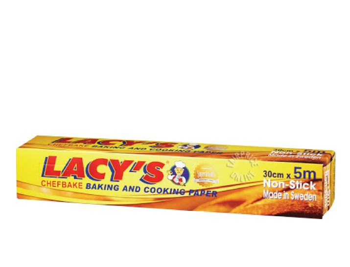 Lacy’s Non-Stick Baking & Cooking Paper – 30cm x 5m | Greaseproof Baking Sheet