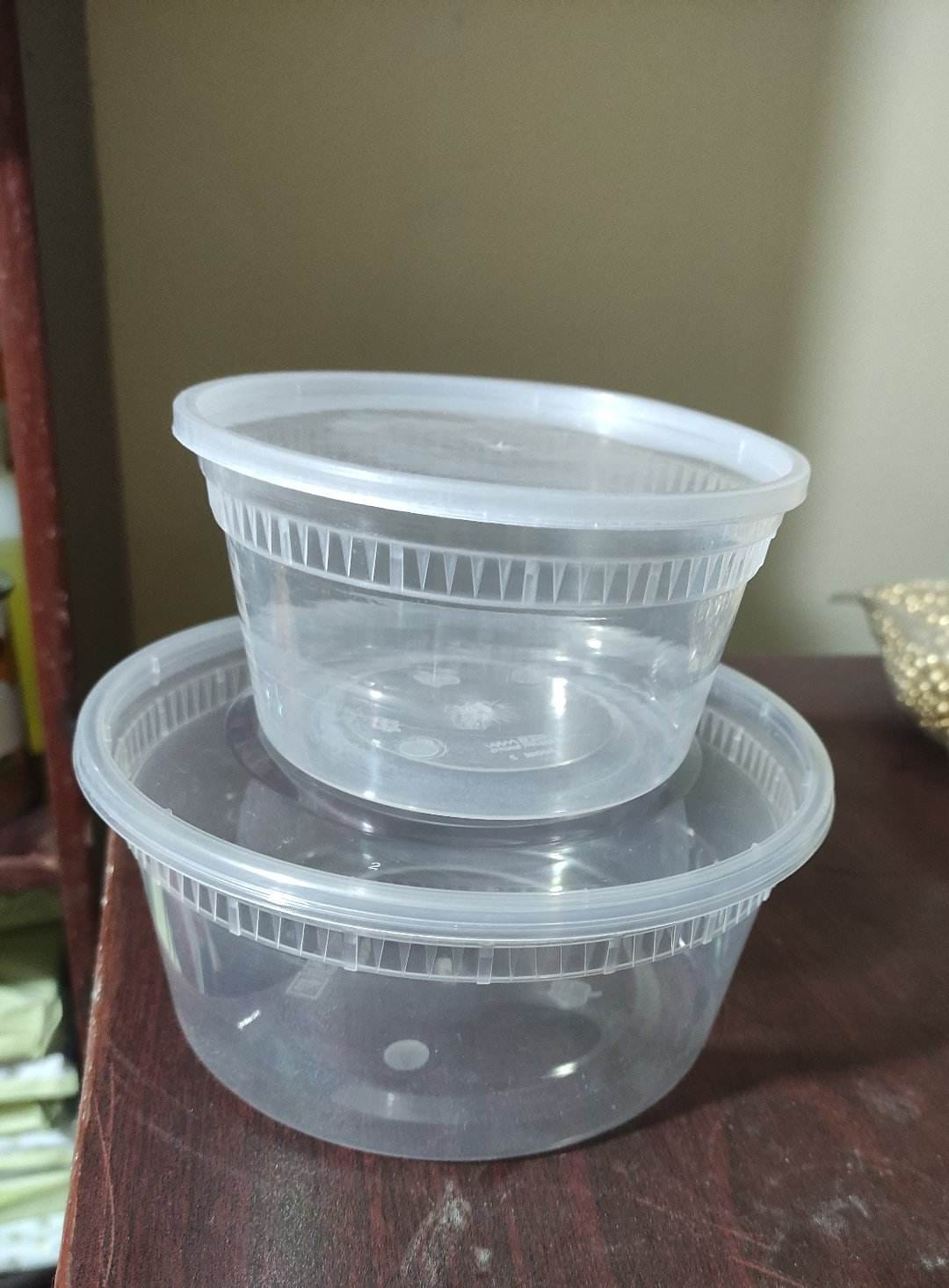 plastic box With Lid –  (250ml / 500ml / 1L)
