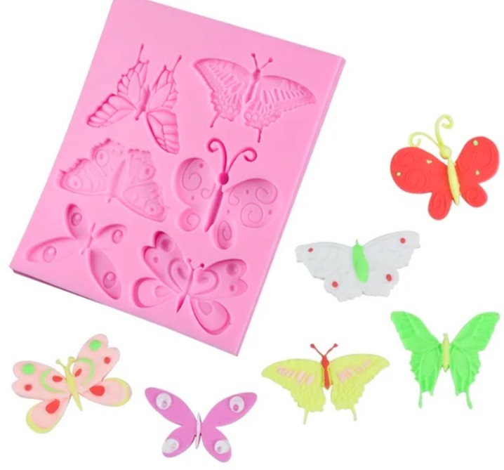 Silicone 6-Design Butterfly Mold