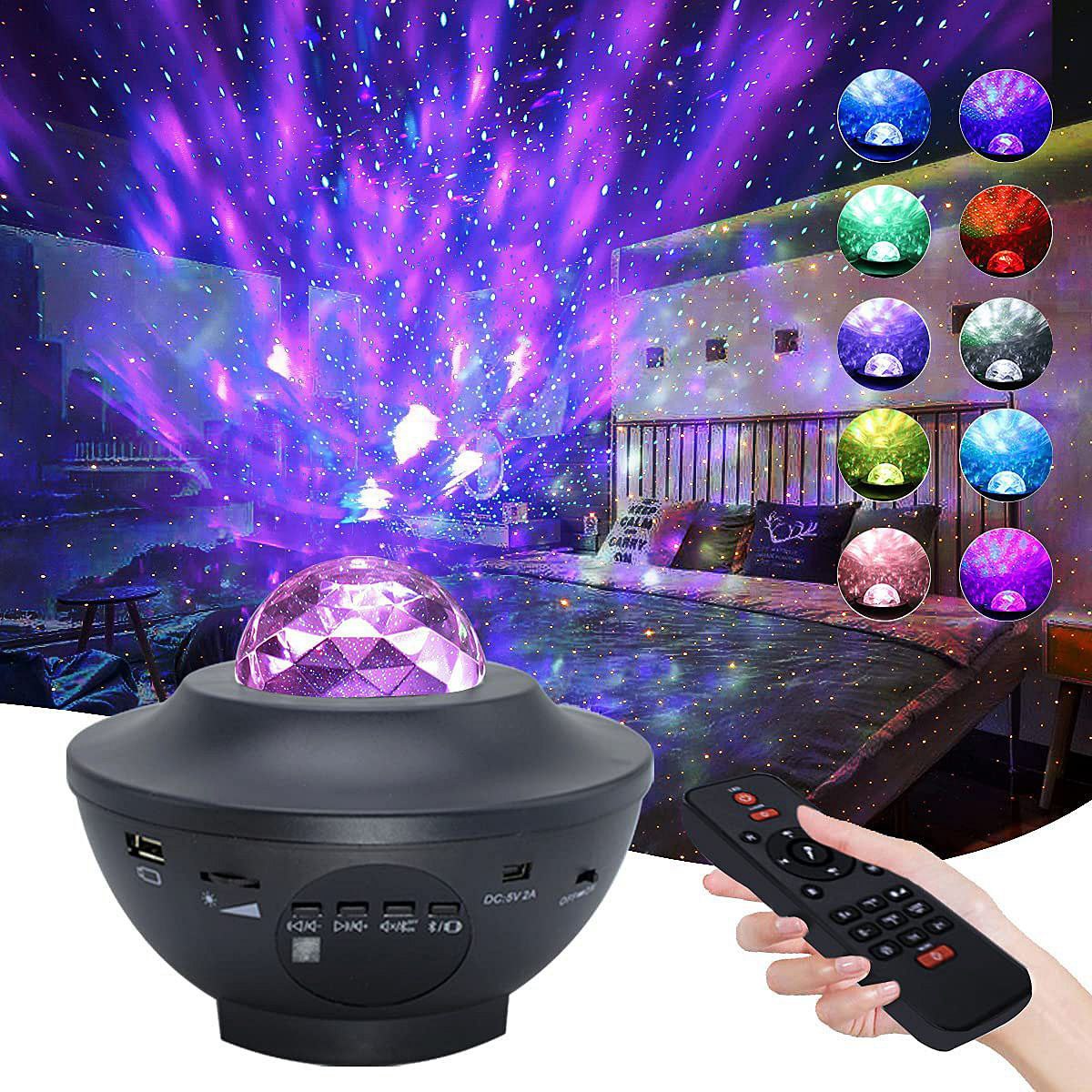 Galaxy Starry Sky Projector Light (Music + Remote)